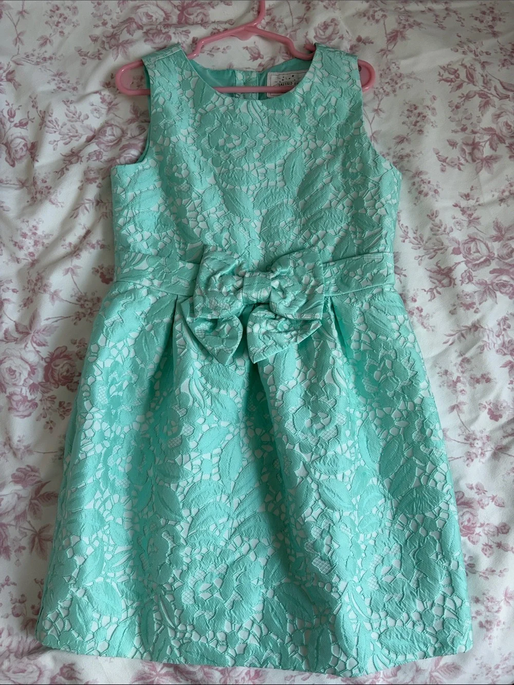 Gymboree Mint Green Lace Dress with Bow
